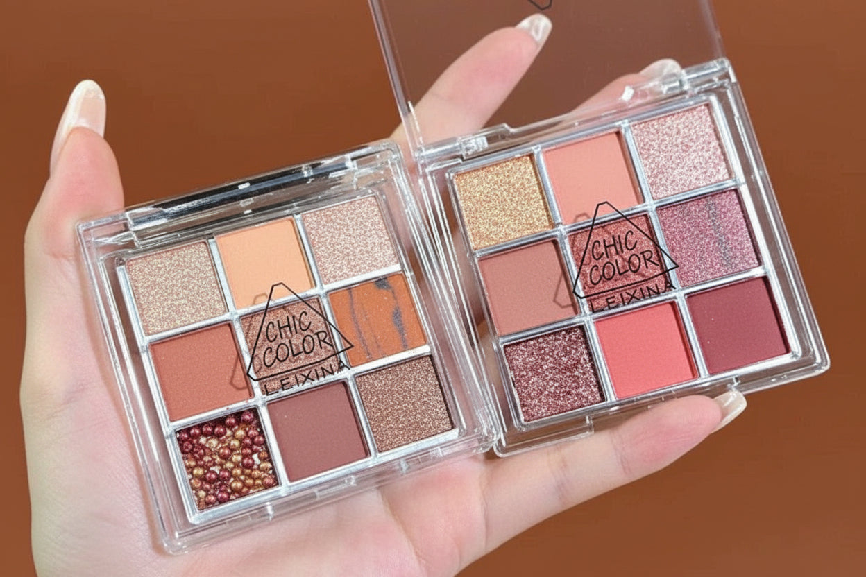 LEIXINA Chic Color 9-Shade Eyeshadow Palette – Highly Pigmented & Glittery!